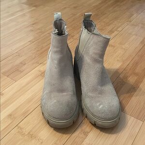 Steve Madden Beige Suede Ankle Boots